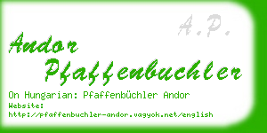 andor pfaffenbuchler business card