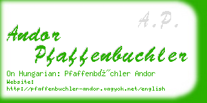 andor pfaffenbuchler business card